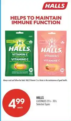 Shoppers Drug Mart HALLS LOZENGES 2 offer