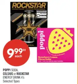 Shoppers Drug Mart POPPI SODA, CELSIUS or ROCKSTAR ENERGY DRINK offer