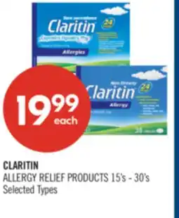Shoppers Drug Mart CLARITIN ALLERGY RELIEF PRODUCTS 15's - 30's offer