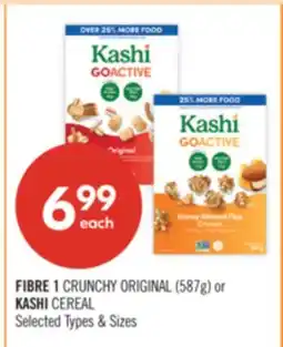 Shoppers Drug Mart FIBRE 1 CRUNCHY ORIGINAL (587g) or KASHI CEREAL offer