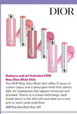Shoppers Drug Mart DIOR Rosy Glow Blush Stick offer