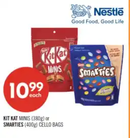 Shoppers Drug Mart KIT KAT MINIS (380g) or SMARTIES (400g) CELLO BAGS offer