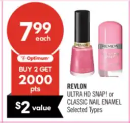 Shoppers Drug Mart REVLON ULTRA HD SNAP! or CLASSIC NAIL ENAMEL offer