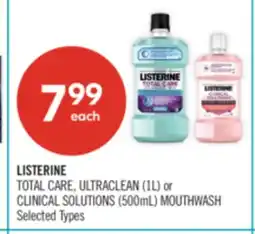 Shoppers Drug Mart TOTAL CARE, ULTRACLEAN (1L) or CLINICAL SOLUTIONS (500mL) MOUTHWASH offer