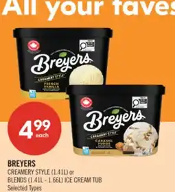 Shoppers Drug Mart BREYERS CREAMERY STYLE (1.41L) or BLENDS (1.41L - 1.66L) ICE CREAM TUB offer