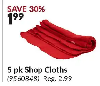 Princess Auto 5 pk Shop Cloths offer