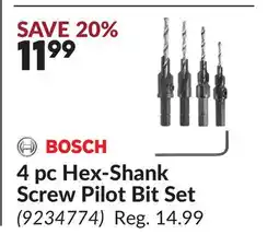 Princess Auto 4 pc Hex-Shank Screw Pilot Bit Set offer