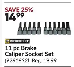 Princess Auto 11 pc Brake Caliper Socket Set offer