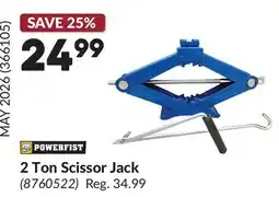 Princess Auto 2 Ton Scissor Jack offer