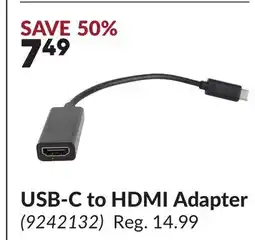 Princess Auto USB-C to HDMI Adapter offer