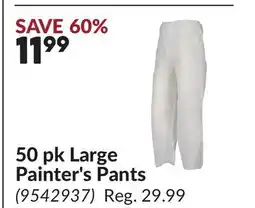 Princess Auto 50 pk Large Painter's Pants offer