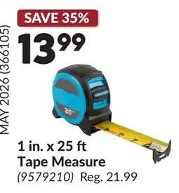 Princess Auto 1 in. x 25 ft Tape Measure offer