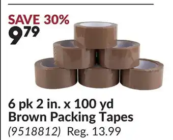 Princess Auto 6 pk 2 in. x 100 yd Brown Packing Tapes offer