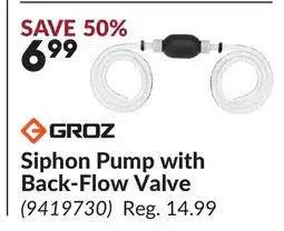Princess Auto Siphon Pump with Back-Flow Valve offer