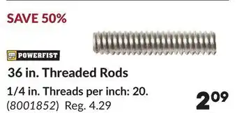 Princess Auto 36 in. Threaded Rods offer