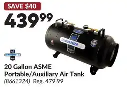 Princess Auto 20 Gallon ASME Portable/Auxiliary Air Tank offer