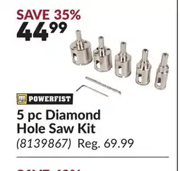 Princess Auto 5 pc Diamond Hole Saw Kit offer
