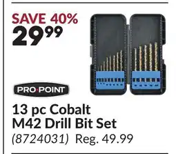 Princess Auto 13 pc Cobalt M42 Drill Bit Set offer