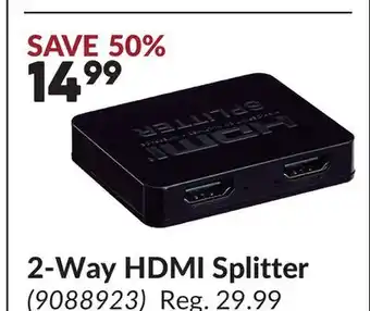 Princess Auto 2-Way HDMI Splitter offer