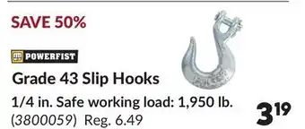 Princess Auto Grade 43 Slip Hooks offer
