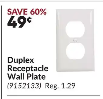 Princess Auto Duplex Receptacle Wall Plate offer