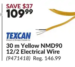 Princess Auto 30 m Yellow NMD90 12/2 Electrical Wire offer