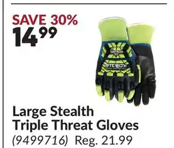 Princess Auto Large Stealth Triple Threat Gloves offer