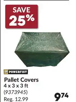 Princess Auto Pallet Covers offer