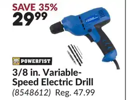Princess Auto 3/8 in. Variable- Speed Electric Drill offer