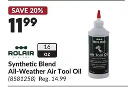 Princess Auto Synthetic Blend All-Weather Air Tool Oil offer
