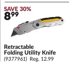 Princess Auto Retractable Folding Utility Knife offer