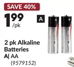 Princess Auto 2 pk Alkaline Batteries offer