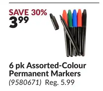 Princess Auto 6 pk Assorted-Colour Permanent Markers offer