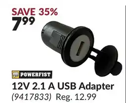 Princess Auto 12V 2.1 A USB Adapter offer