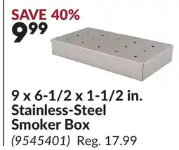 Princess Auto 9 x 6-1/2 x 1-1/2 in. Stainless-Steel Smoker Box offer