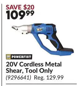 Princess Auto 20V Cordless Metal Shear, Tool Only offer