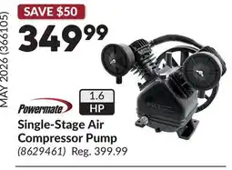 Princess Auto Single-Stage Air Compressor Pump offer