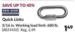 Princess Auto Quick Links 3/16 in. Working load limit: 680 lb offer