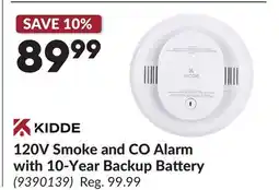 Princess Auto 120V Smoke and CO Alarm with 10-Year Backup Battery offer