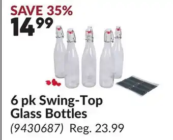 Princess Auto 6 pk Swing-Top Glass Bottles offer