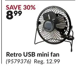 Princess Auto Retro USB mini fan offer
