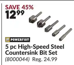 Princess Auto 5 pc High-Speed Steel Countersink Bit Set offer