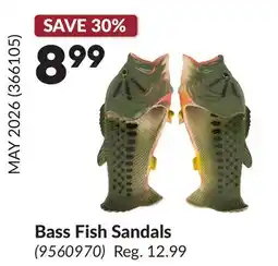 Princess Auto Bass Fish Sandals offer