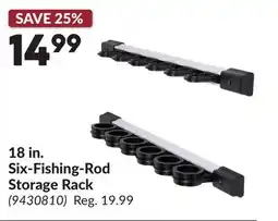 Princess Auto 18 in. Six-Fishing-Rod Storage Rack offer