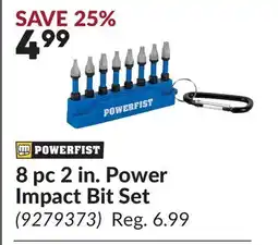 Princess Auto 8 pc 2 in. Power Impact Bit Set offer