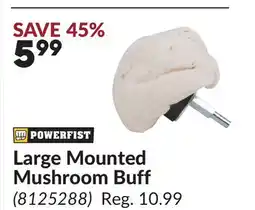 Princess Auto Large Mounted Mushroom Buff offer