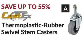Princess Auto Thermoplastic-Rubber Swivel Stem Casters offer