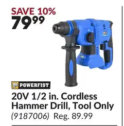 Princess Auto 20V 1/2 in. Cordless Hammer Drill, Tool Only offer