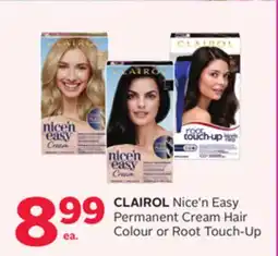 Rexall CLAIROL Nice'n Easy Permanent Cream Hair Colour or Root Touch-Up offer