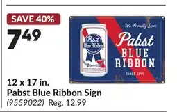 Princess Auto 12 x 17 in. Pabst Blue Ribbon Sign offer